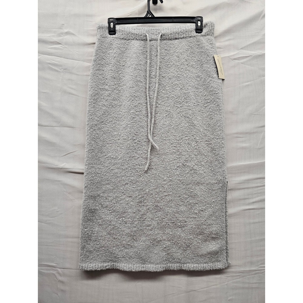 Universal Thread Womens Boucle Midi Skirt Gray Polyester Blend Casual Size Large